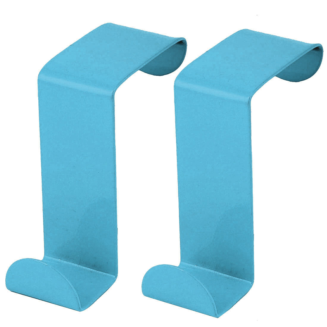 uxcell Uxcell Household Metal Z Shaped Over Door Hooks Clothes Towel Hanger Holder Blue 2 Pcs