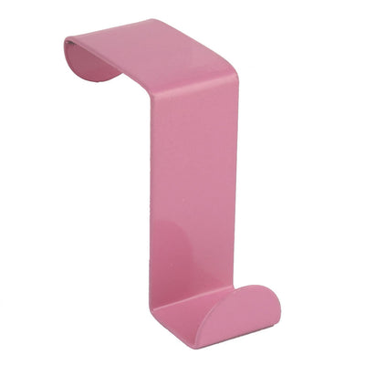 Harfington Uxcell Household Metal Z Shaped Over Door Hooks Clothes Towel Hanger Holder Pink 2 Pcs