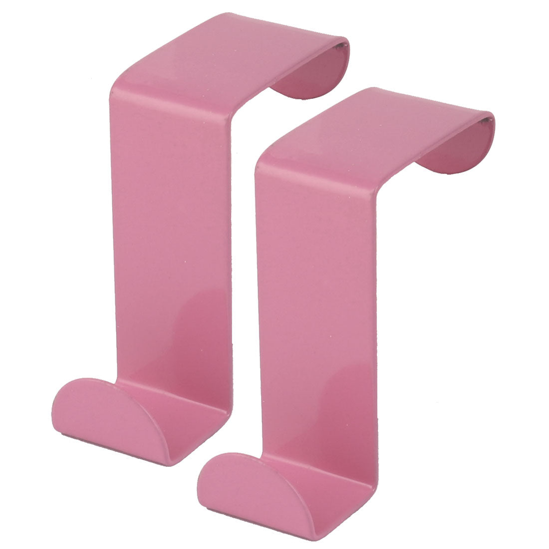 uxcell Uxcell Household Metal Z Shaped Over Door Hooks Clothes Towel Hanger Holder Pink 2 Pcs
