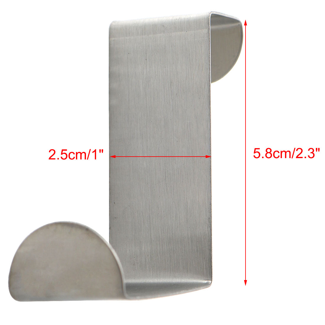 uxcell Uxcell Household Metal Z Shaped Over Door Hooks Clothes Towel Hanger Holder Silver Tone 2 Pcs