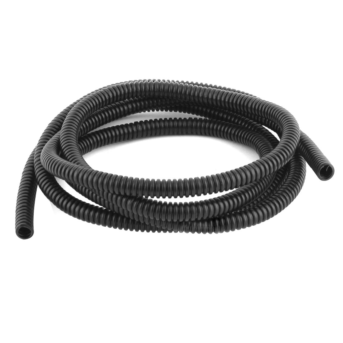 uxcell Uxcell 1.92 M 9 x 13 mm Plastic Corrugated Conduit Tube for Garden,Office Black