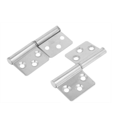 Harfington Uxcell 3-inch Long Stainless Steel Two Leaves Detachable Flag Hinge 4pcs for Window Door