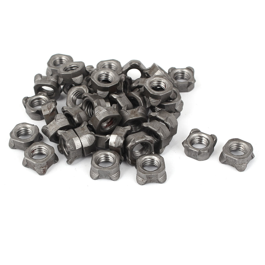 Uxcell Uxcell Weld Nuts,M10 Square UNC Carbon Steel Machine Screw Gray 40Pcs