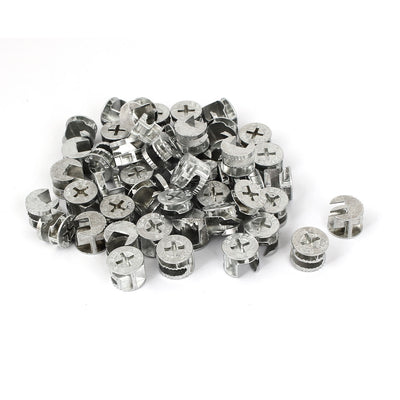 Harfington Uxcell 15mm Diameter Furniture Eccentric Cam Connecting Fittings 50pcs
