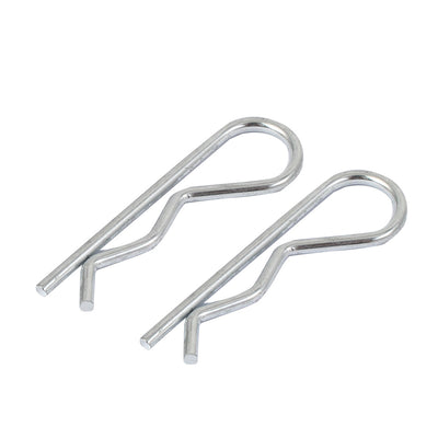 Harfington Uxcell 3mm x 66mm R-Clip Spring Locking Cotter Clip Pins Fastener Silver Tone 5 Pcs