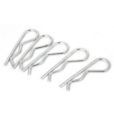Harfington Uxcell 3mm x 66mm R-Clip Spring Locking Cotter Clip Pins Fastener Silver Tone 5 Pcs