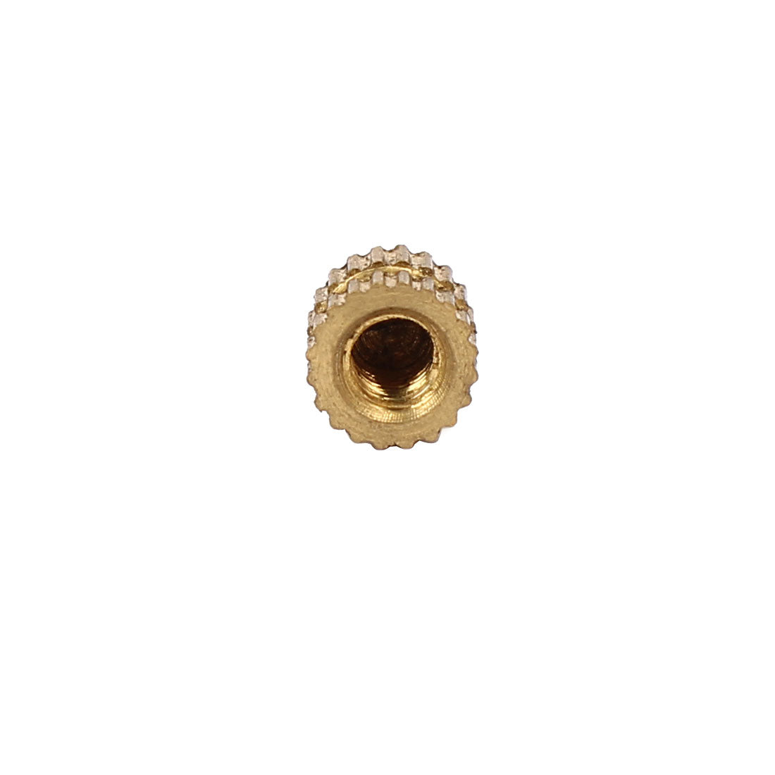uxcell Uxcell M3 x 5mm 5.3mm OD Brass Threaded Insert Embedment Knurled Thumb Nut 100PCS