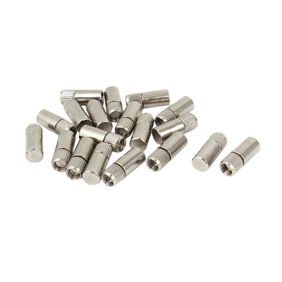 Harfington Uxcell 21mm x 8mm Metal Cylindrical Rod Studs Pegs Shelf Support Pins Silver Tone 20PCS