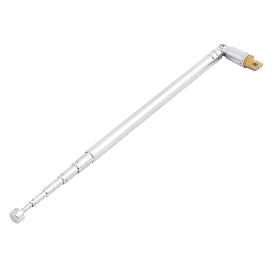 uxcell Uxcell FM Radio TV Metal 6 Sections Telescopic Antenna Aerial Silver Tone 48.3cm Long