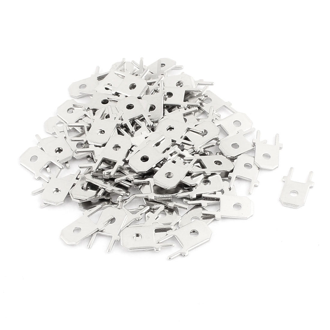 uxcell Uxcell 100 Pcs 1/4" Dia Male Insulated Crimp Spade PCB Male Terminal Fasten Connector
