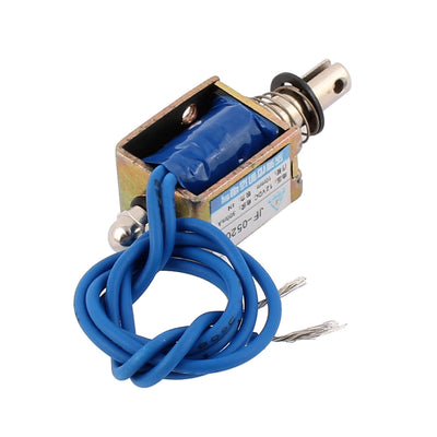 Harfington Uxcell JF-0520B DC 12V 0.3A 4N Pull Push Type Open Frame Solenoid Electromagnet