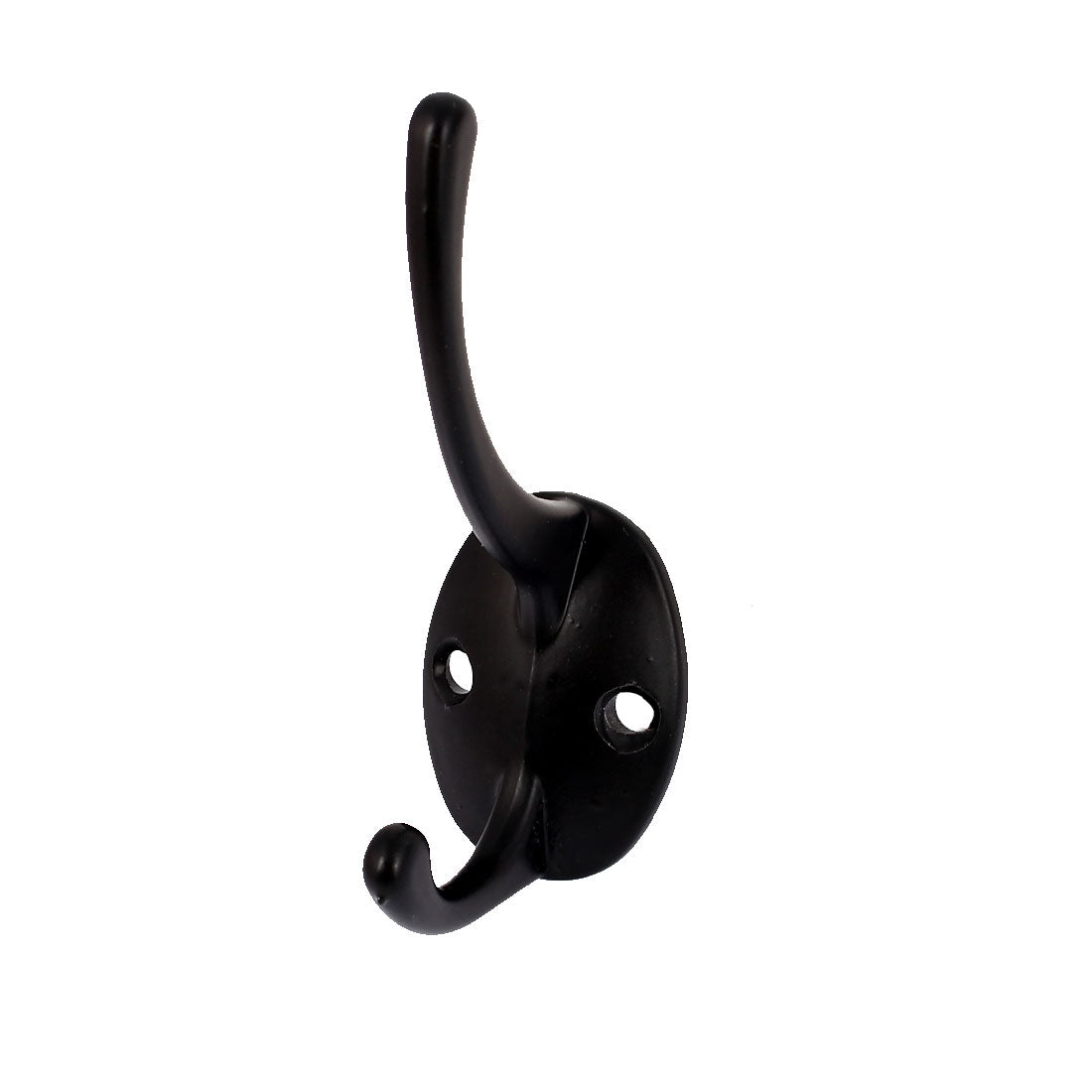 uxcell Uxcell Bedroom Clothes Coat Hanging Wall Mounted Metal Double Hanger Hook Black