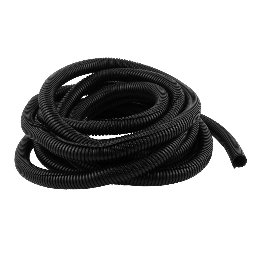 uxcell Uxcell 9.5 M 25 x 28 mm PVC Split Corrugated Conduit Tube for Garden,Office Black