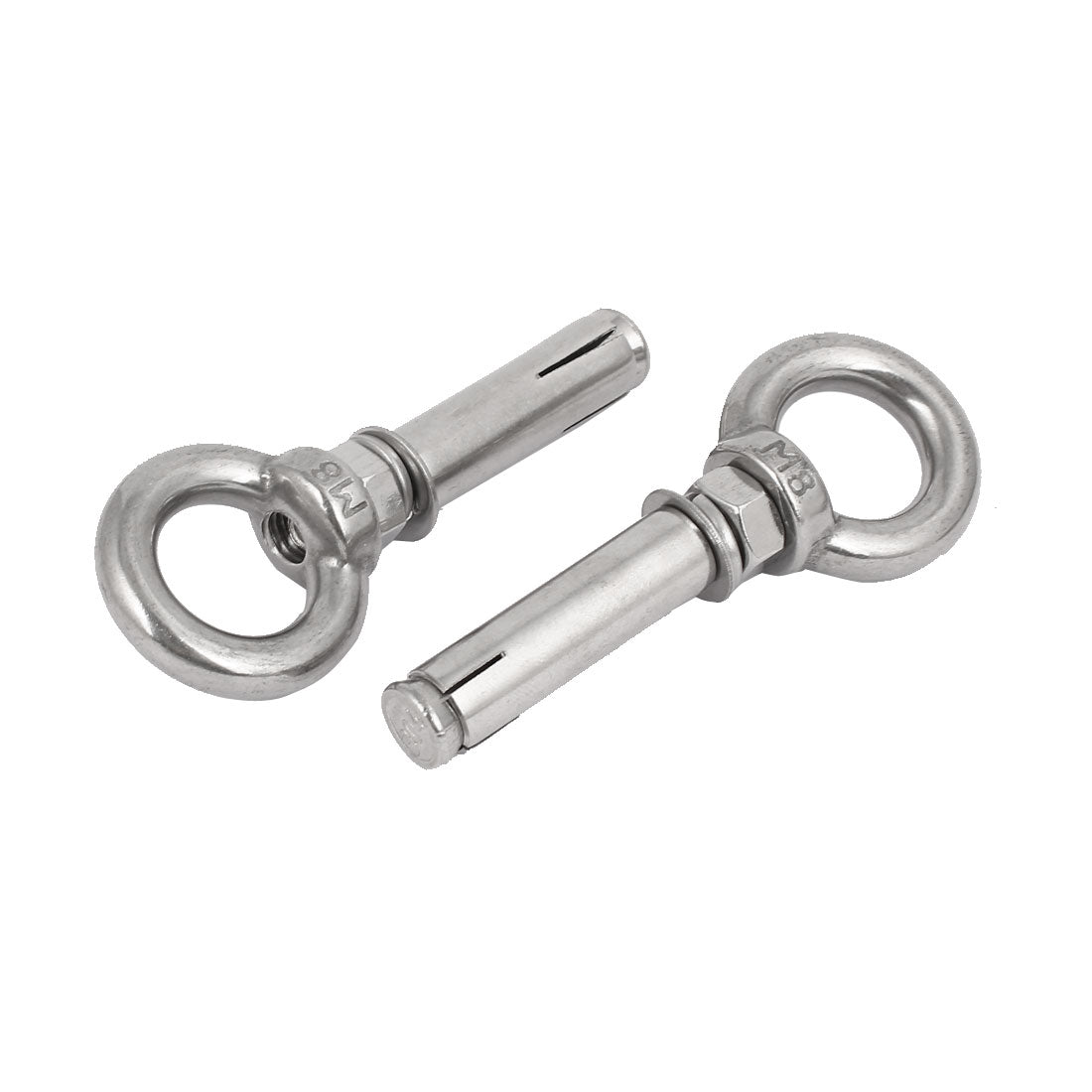 uxcell Uxcell M8x60mm Wall 304 Stainless Steel Expansion Screws Closed Hook Shield Bolts 2pcs