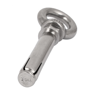 Harfington Uxcell M8x80mm Wall 304 Stainless Steel Expansion Screws Closed Hook Shield Bolts 2pcs