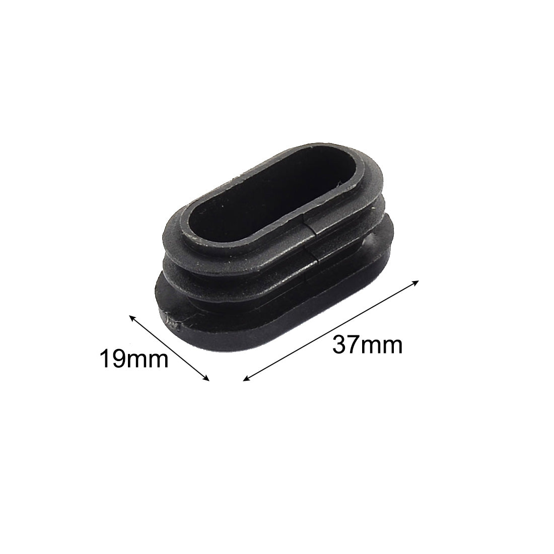 uxcell Uxcell Floor Protect Oval Shape Chair Leg Pipe Tube Insert Blanking Caps 40 x 20mm 100pcs