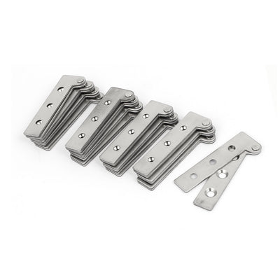 Harfington Uxcell Cabinet Door Box Stainless Steel Inset Offset Pivot Hinge 64mm x 21.5mm 15PCS