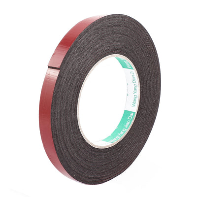 Harfington Uxcell 2 Pcs Black Strong Double Sided Adhesive Tape Sponge Tape 12MM Width 5M Long