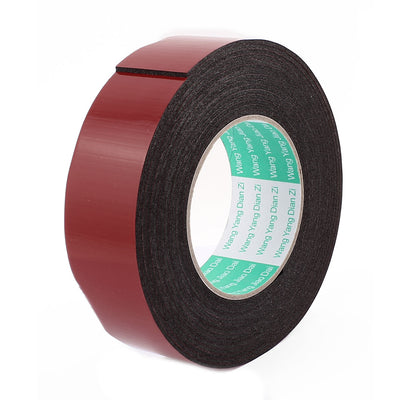 Harfington Uxcell 2 Pcs Black Strong Double Sided Adhesive Tape Sponge Tape 40MM Width 5M Long