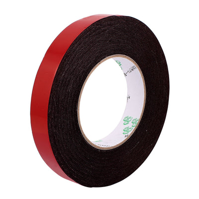 Harfington Uxcell 20mmx1mm Double Sided Sponge Tape Adhesive Sticker Foam Glue Strip Sealing 10 Meters 33Ft