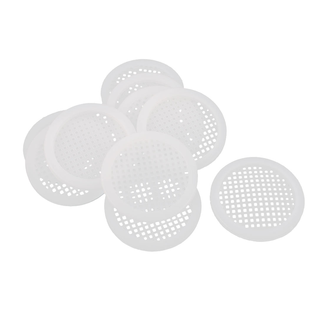 uxcell Uxcell 10pcs  Plastic Round Shape Mesh Hole Air Vent Cover for 5mm Thickness Board