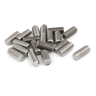 Harfington Uxcell M8 x 20mm 1.25mm Pitch 304 Stainless Steel Fully Threaded Rods Hardware 20 Pcs