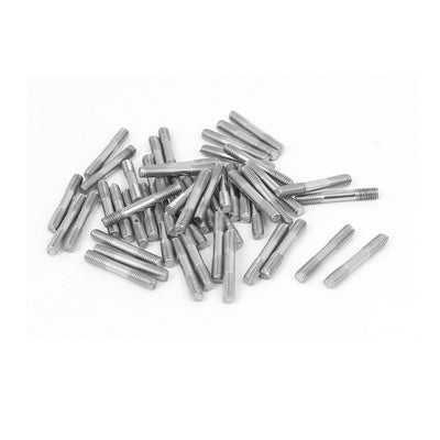 Harfington Uxcell M3x20mm 304 Stainless Steel Double End Threaded Stud Screw Bolt 50pcs