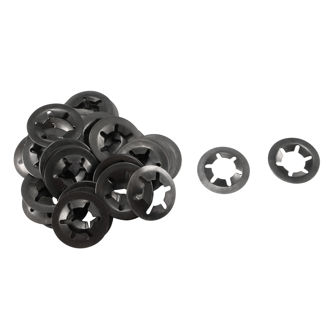 uxcell Uxcell 12mm Inner Dia Star Locking Push On Locking Washers Speed Clips Fasteners 50 Pcs