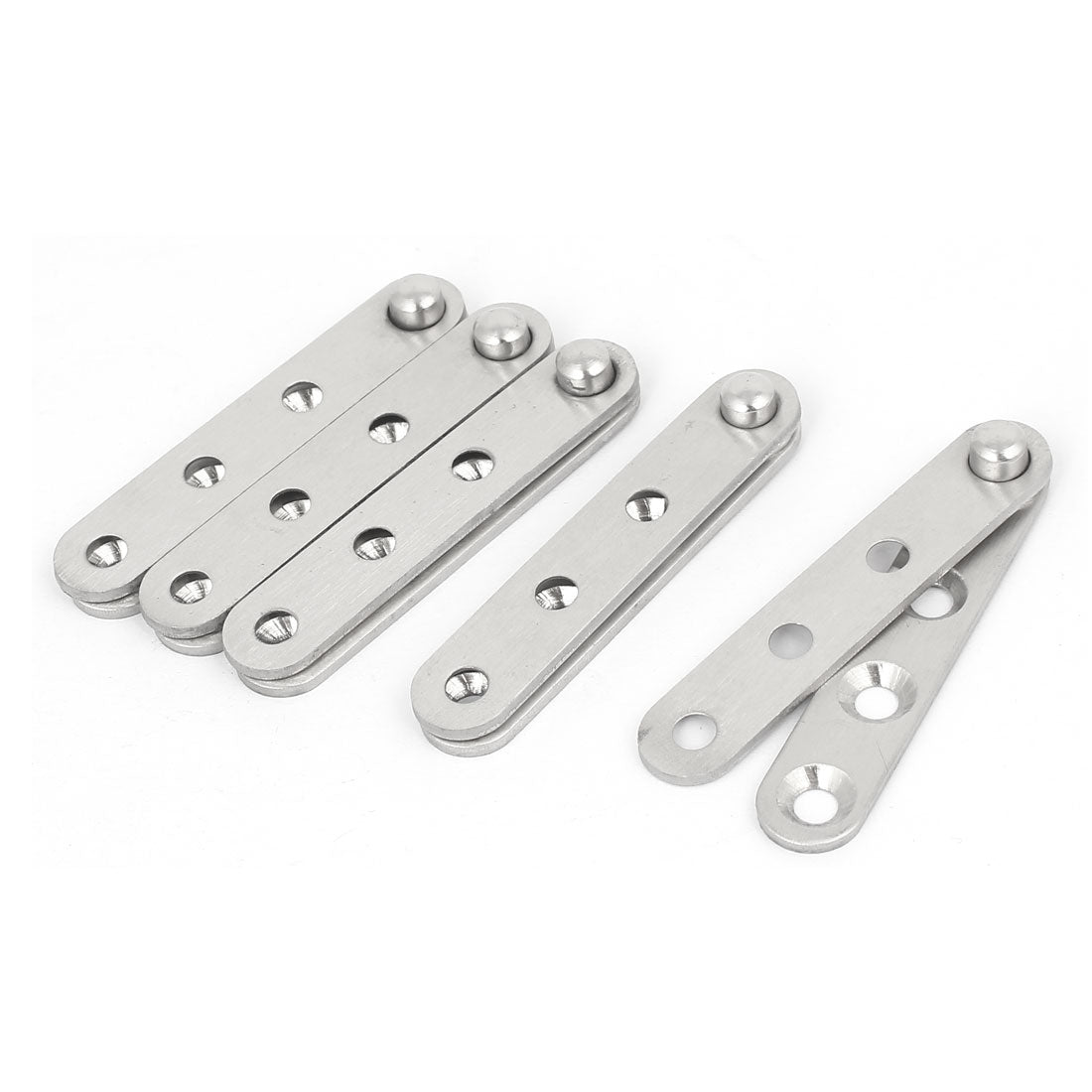 uxcell Uxcell 60mm x 11mm x 9mm Stainless Steel 360 Degree Rotating Door Pivot Hinge 5pcs