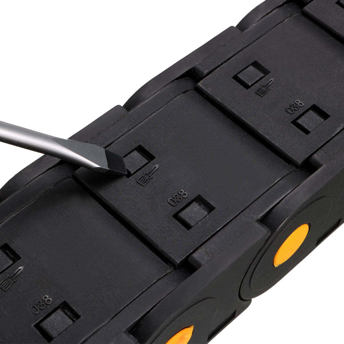 uxcell Uxcell R55 25mm x 38mm Plastic Cable Wire Carrier Drag Chain 1M Black for CNC
