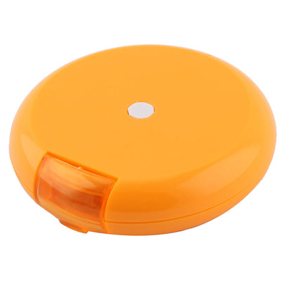 Harfington Uxcell Household Cute Fruit Style Button Rotate Weekly Pill Box Case Orange
