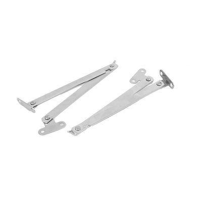 Harfington Uxcell Cabinet Cupboard Metal 180 Degree Folded Door Pivot Hinge(Left and Right) Silver Tone 2pcs