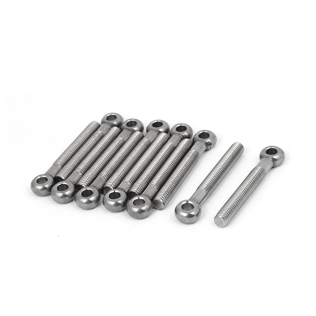 uxcell Uxcell M8x60mm 304 Stainless Steel Machine Shoulder Lifting Eye Bolt Fastener 12pcs
