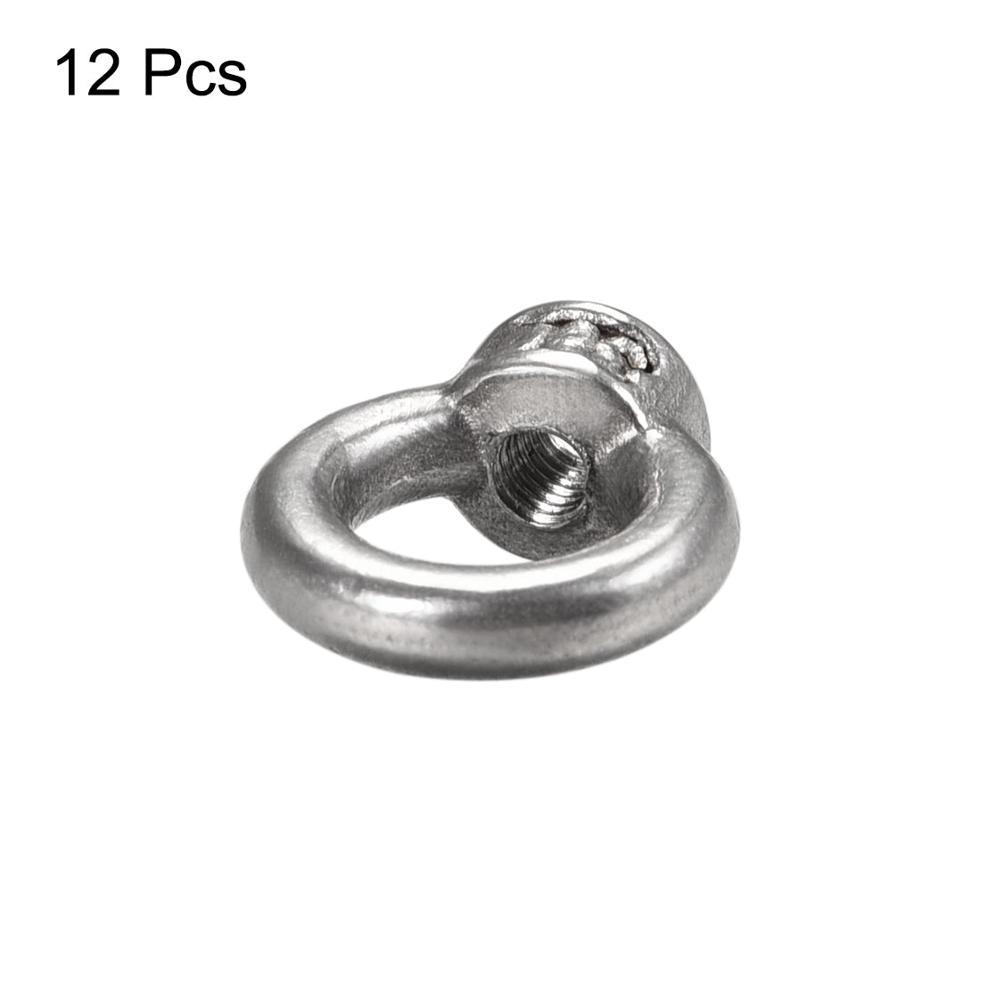 uxcell Uxcell M3 Thread Dia 304 Stainless Steel Ring Shape Eyed Bolt Lifting Eye Nut 12PCS