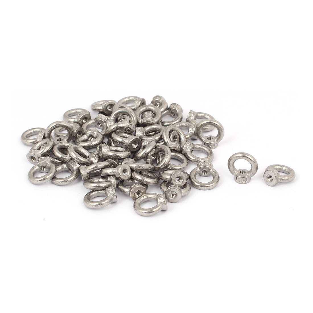 uxcell Uxcell M3 Thread Dia 304 Stainless Steel Ring Shape Lifting Eye Nut 50PCS