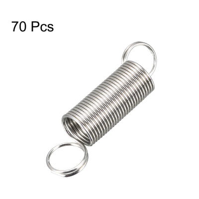 Harfington Uxcell 0.4mm Wire Diax3mm ODx12mm Free Length Spring Steel Tension Spring 70pcs