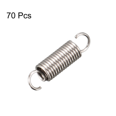 Harfington Uxcell 0.4mm Wire Diax3mm ODx12mm Free Length Spring Steel Tension Spring 70pcs