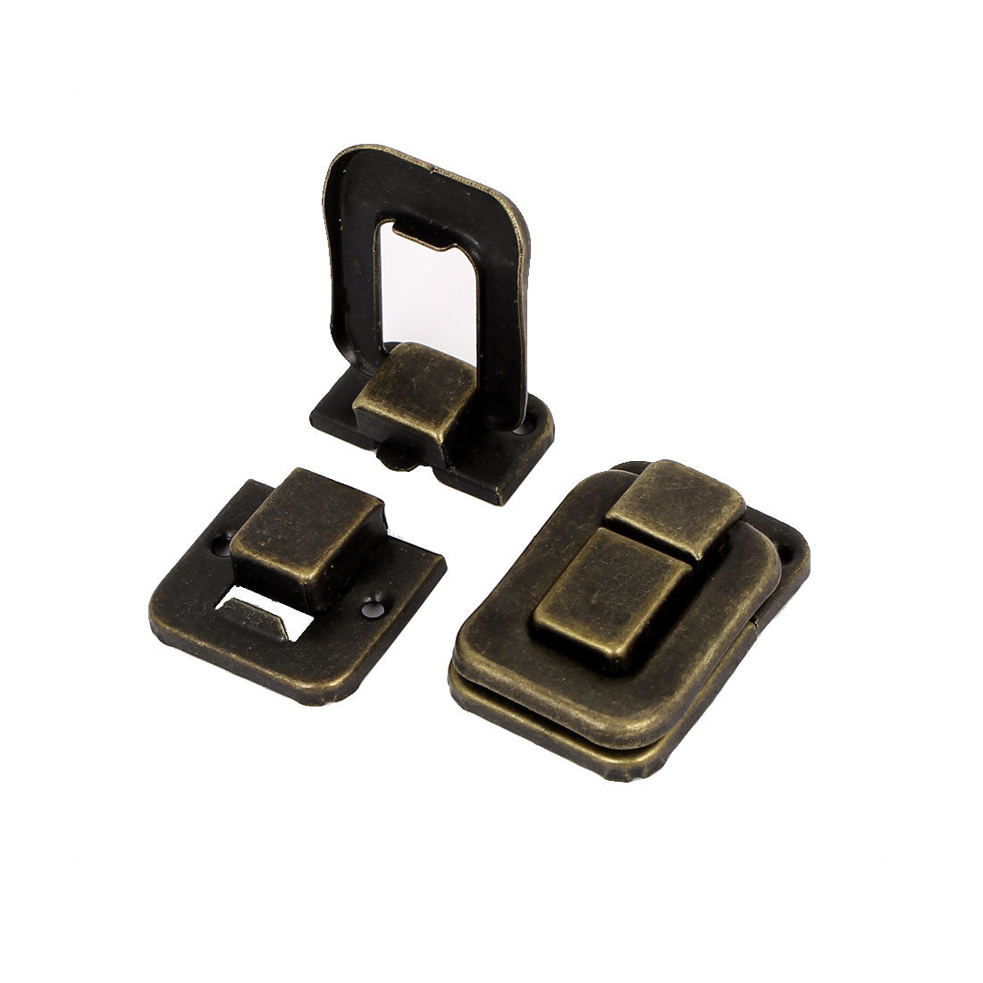 uxcell Uxcell Bags Wooden Case Iron Box Toggle Latch Hasp Lock Bronze Tone 38mm Length 10pcs