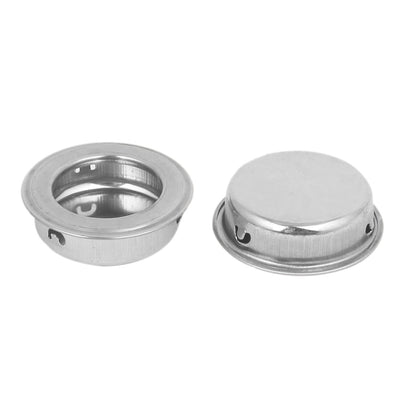 Harfington Uxcell Drawer 304 Stainless Steel Embedded Round Flush Pull Handle 35mm Diameter 10pcs