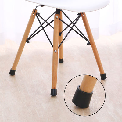 Harfington Uxcell Furniture Chair Table Leg PVC Round Tube Foot Covers Black 32mm Inner Dia 8 PCS