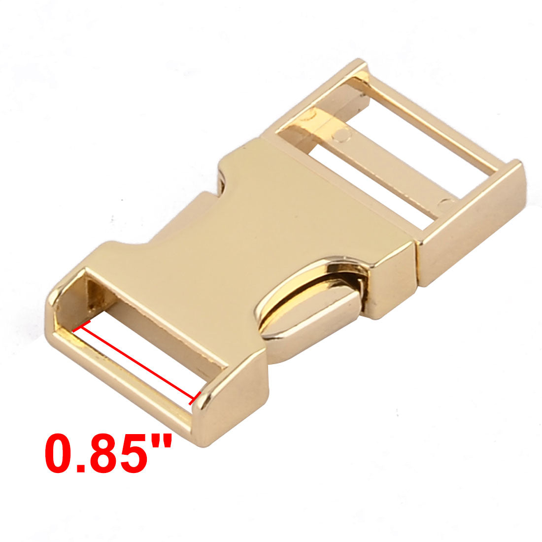 uxcell Uxcell Belt Strap Bag Metal Flat Side Quick Release Buckle 0.85" Inside Width Gold Tone