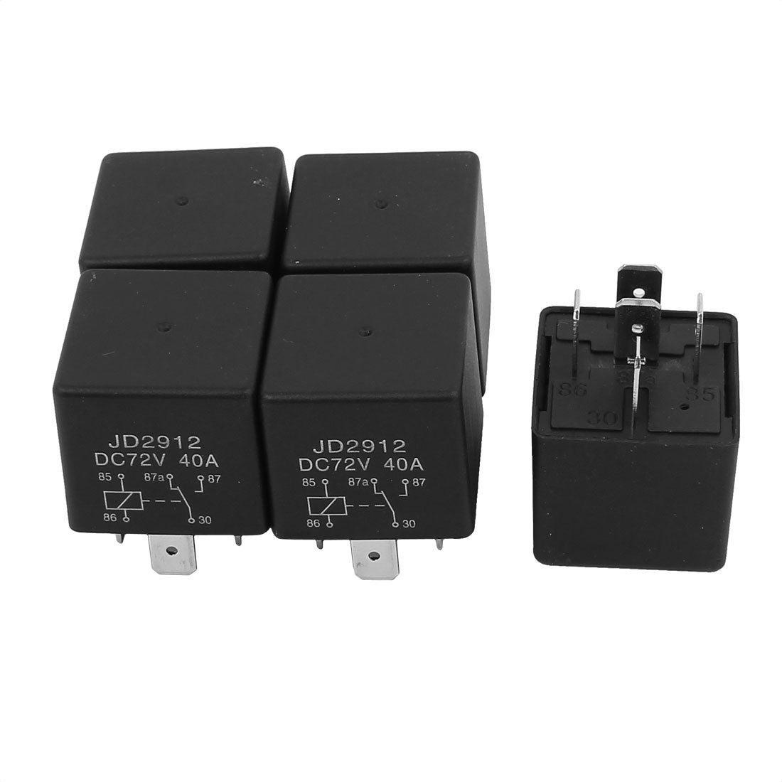 uxcell Uxcell JD2912 DC 72V Coil 40A 5 Pins SPDT Security Power Relay 5pcs
