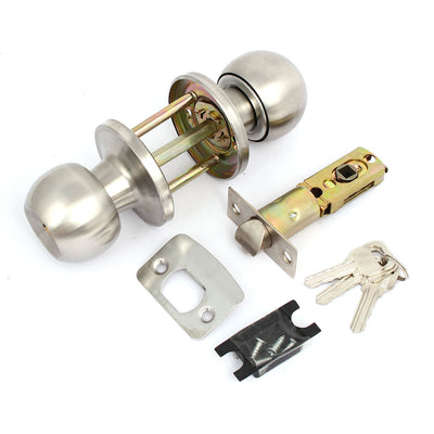 Harfington Uxcell Home Bathroom Metal Round Knob Lock Lockset for 30mm-55mm Thickness Door