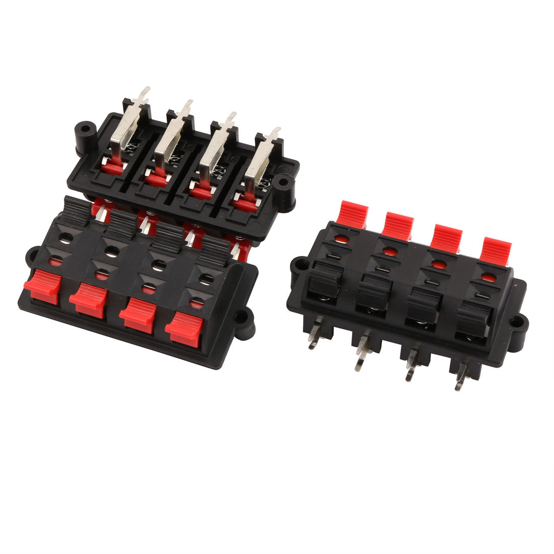 uxcell Uxcell 3Pcs WP8-3 8 Terminal 8 Position Spring Loaded Push Speaker Socket Connector Board