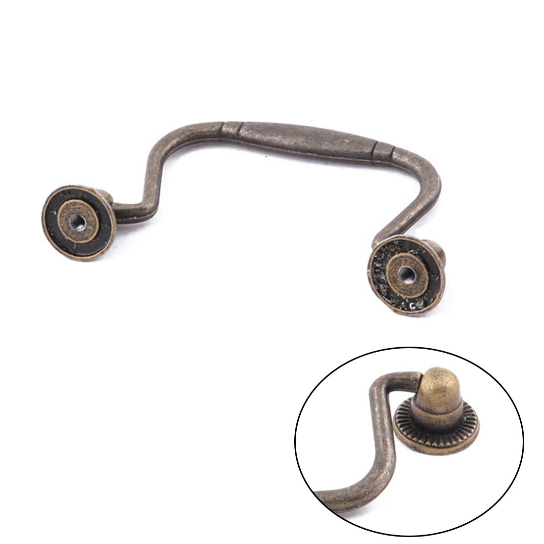 uxcell Uxcell Household Metal Wardrobe Cupboard Drawer Cabinet Decoration Pull Handle Knob Bronze Tone 2pcs