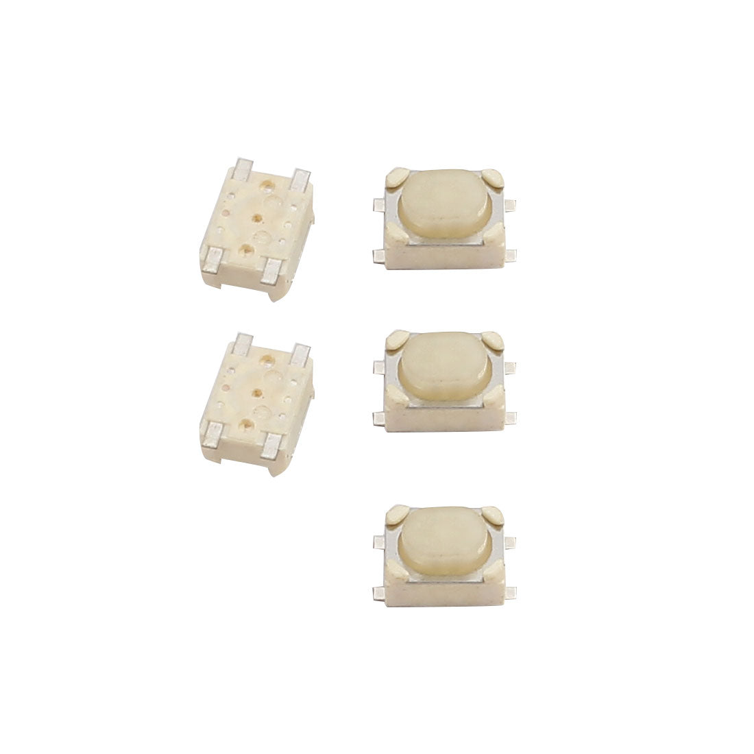 uxcell Uxcell 5 Pcs 3.2x4.2x2.5mm Panel PCB Momentary Tactile Tact Push Button Switch 4Terminals