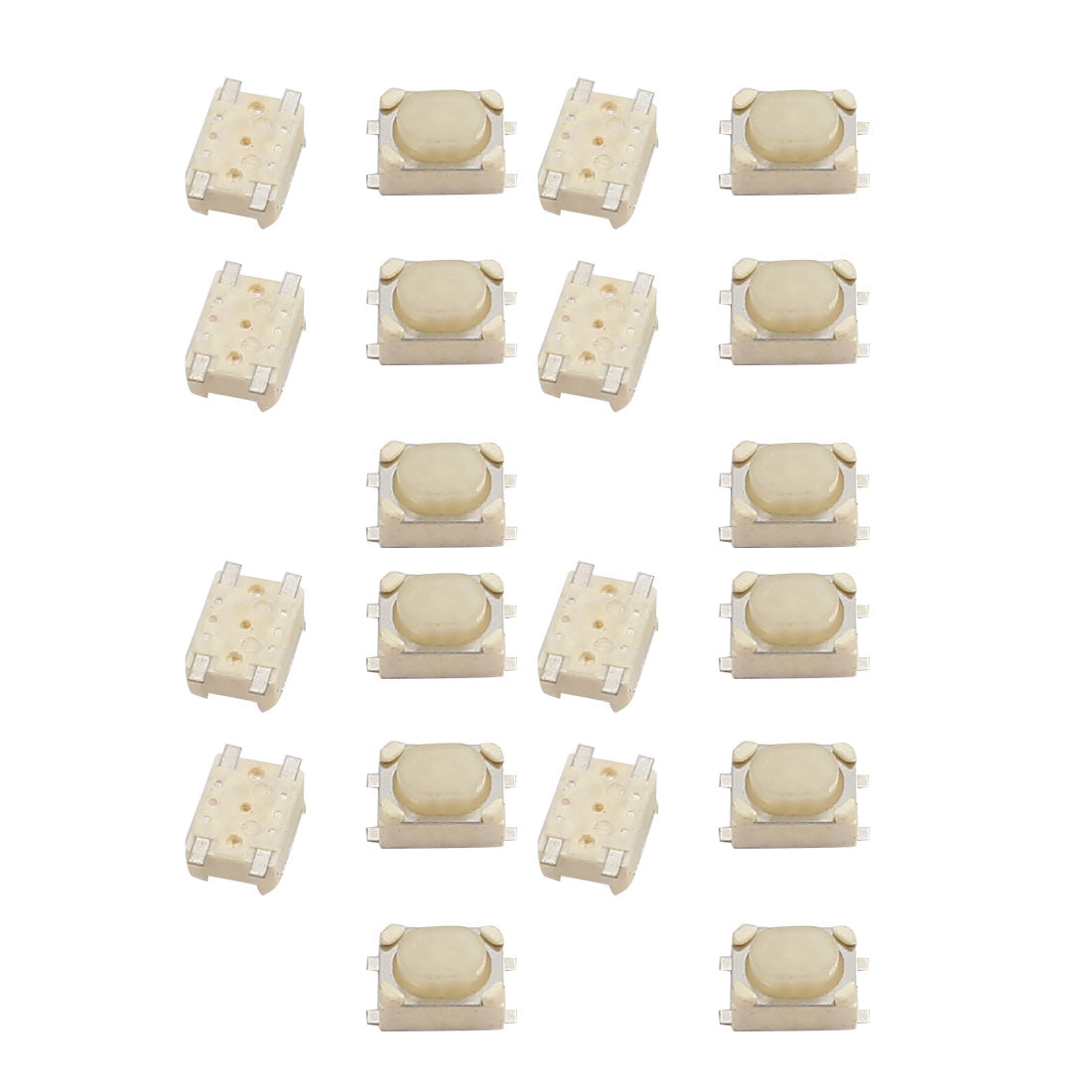 uxcell Uxcell 20Pcs 3.2x4.2x2.5mm Panel PCB Momentary Tactile Tact Push Button Switch 4Terminals