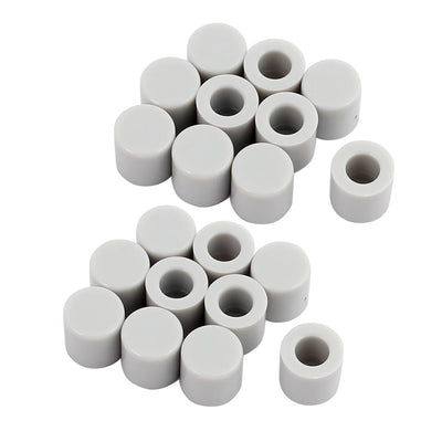 Harfington Uxcell 20Pcs Round Shaped Tactile Button Caps Covers Protector Gray for 6x6mm Tact Switch