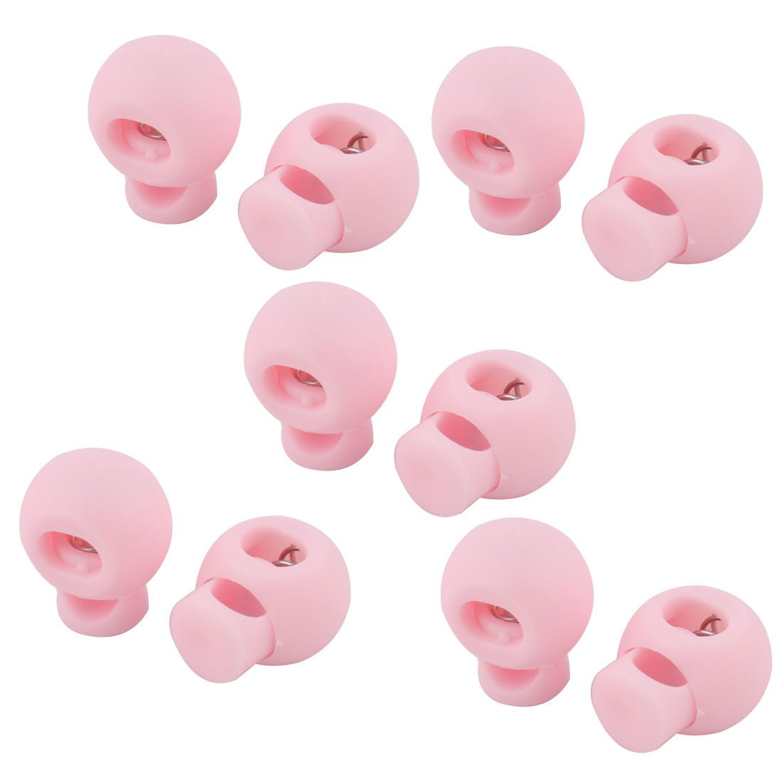 uxcell Uxcell Plastic Round Single Hole Toggle Stopper Cord String Lock Pink 10 Pcs