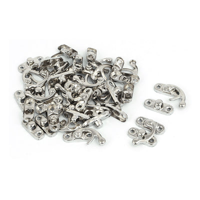 Harfington Uxcell Gift Box Right Swing Arm Clasp Latches Catch Toggle Hasp Silver Tone 20PCS